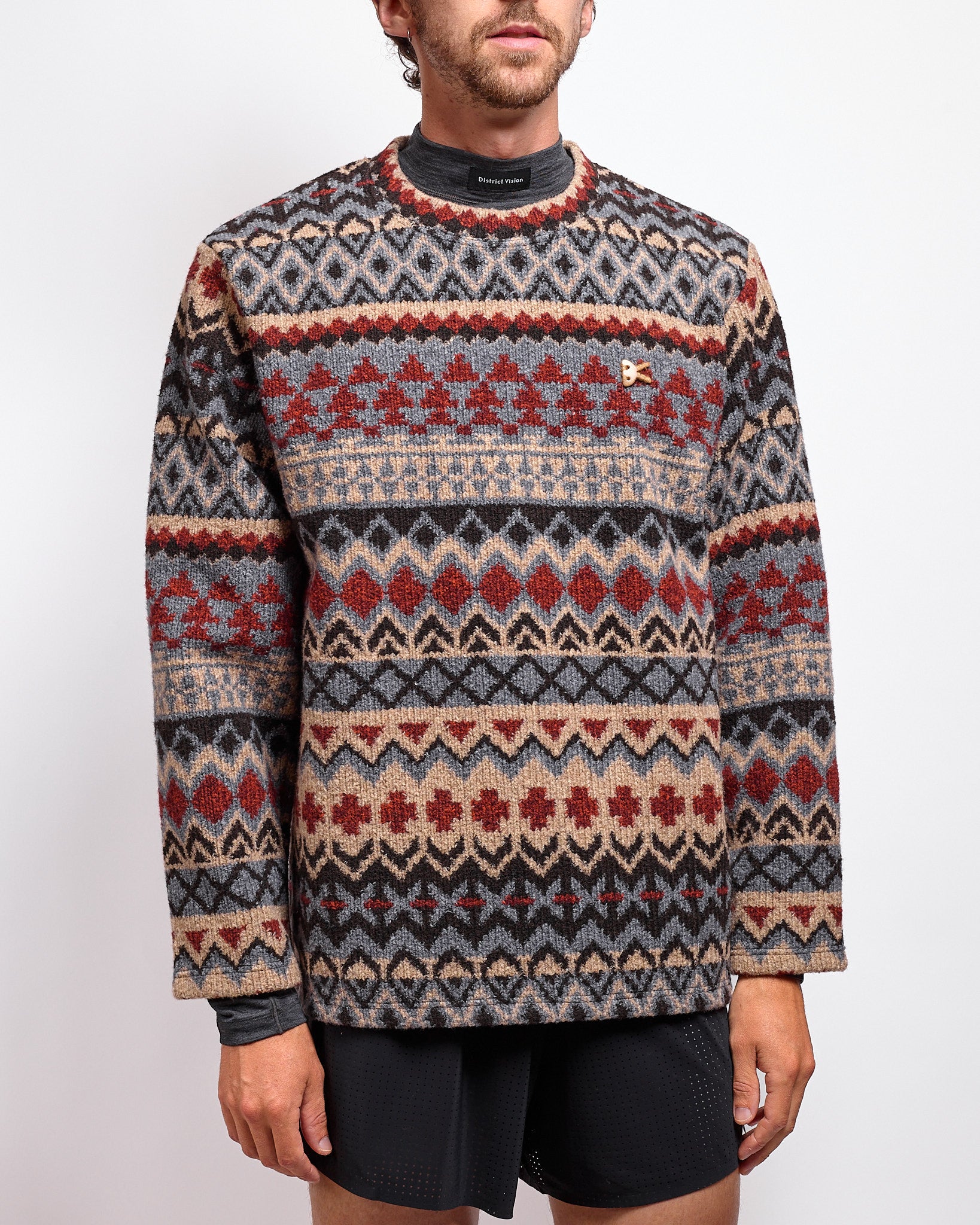 Jacquard Knit Crew Neck in Fair Isle ~ Windthrow