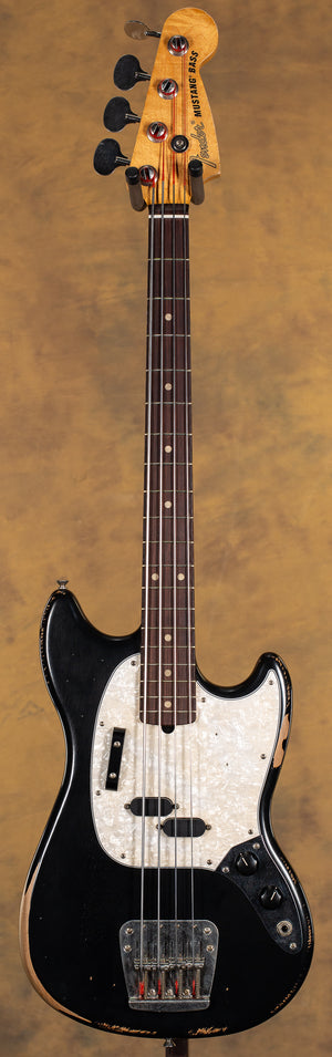 2021 Fender JMJ Road Worn Mustang Bass Black - Willcutt Guitars