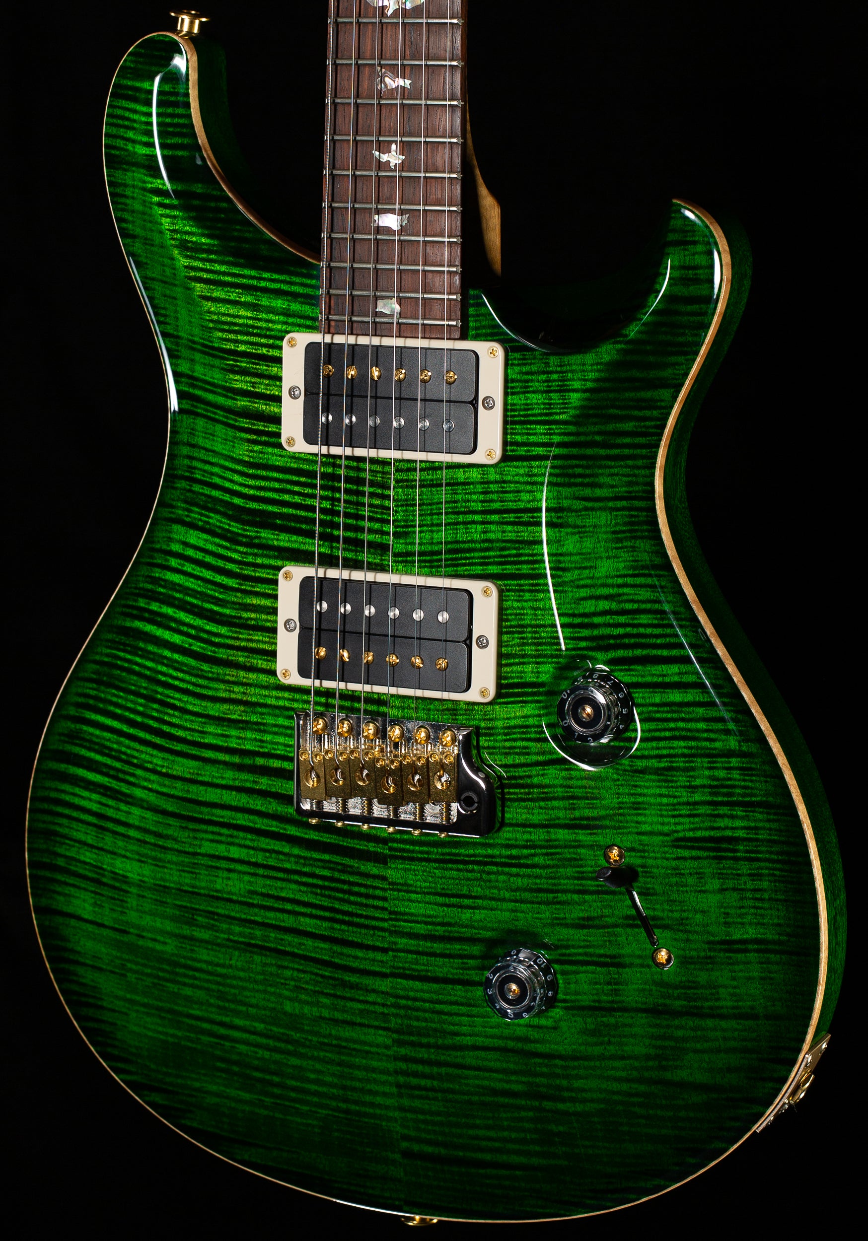 PRS Wood Library Custom 24 Jae Green Burst 10 Top Torrefied Maple