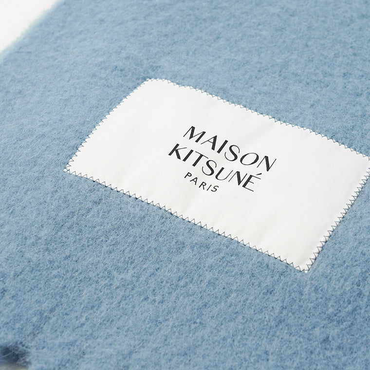 メゾンキツネ MAISON KITSUNE メンズ レディース マフラー ブルー