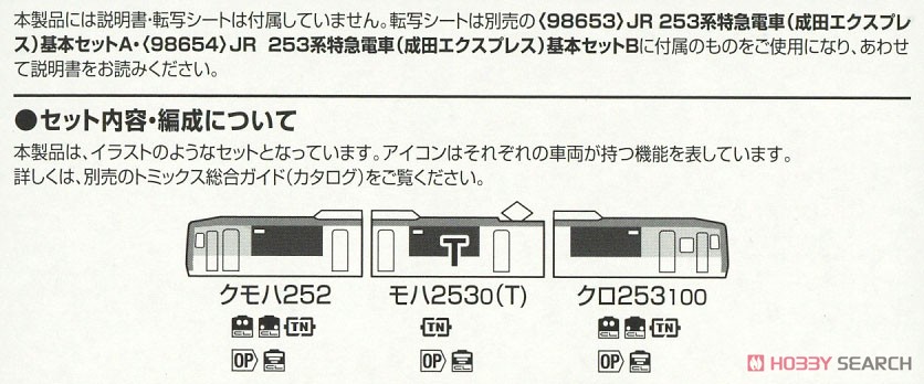 JR 253系特急電車 (成田エクスプレス) 増結セット (増結・3両セット
