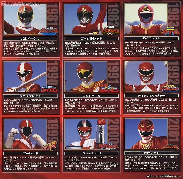 30戦隊レッドヒーロー大集合 (キャラクタートイ) - ホビーサーチ おもちゃ