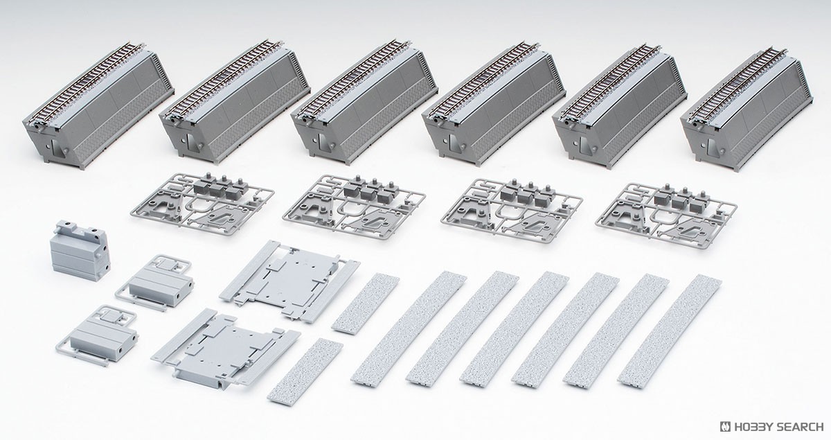 築堤大カーブレール 複線化セット (築堤大カーブレールセット用) [築堤