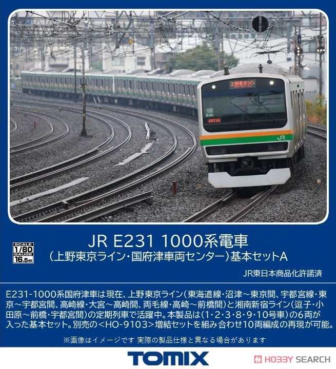 16番(HO) JR E231-1000系電車 (上野東京ライン・国府津車両センター