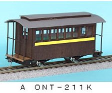 Oナロー) 16.5mmゲージ 1/48 軽便2軸客車 (3種類セット) 組立キット (3