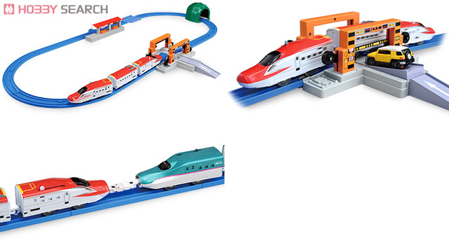 連結！ E6系スーパーこまち & トミカアーチ踏切セット (3両＋オーバル