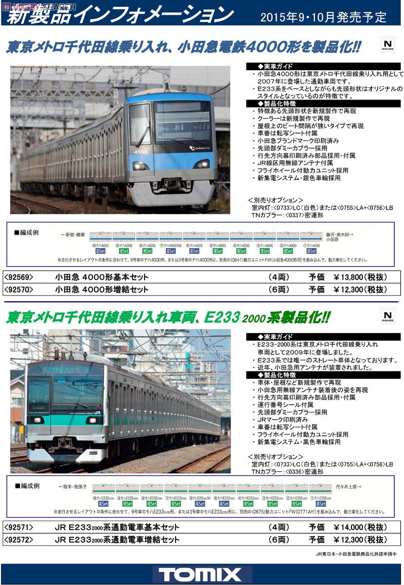 JR E233-2000系 通勤電車 基本セット (基本・4両セット) (鉄道模型