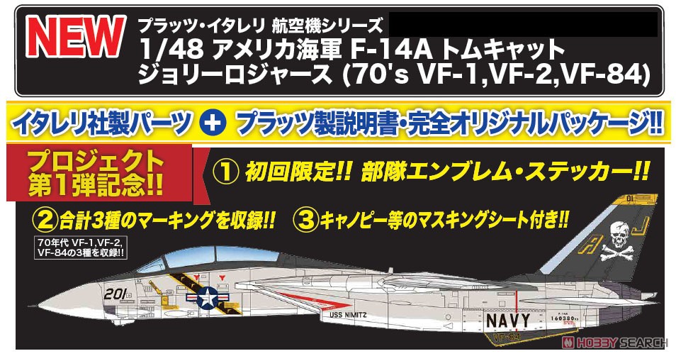 アメリカ海軍 F-14A トムキャット ジョリーロジャース (70`s VF-1,VF-2