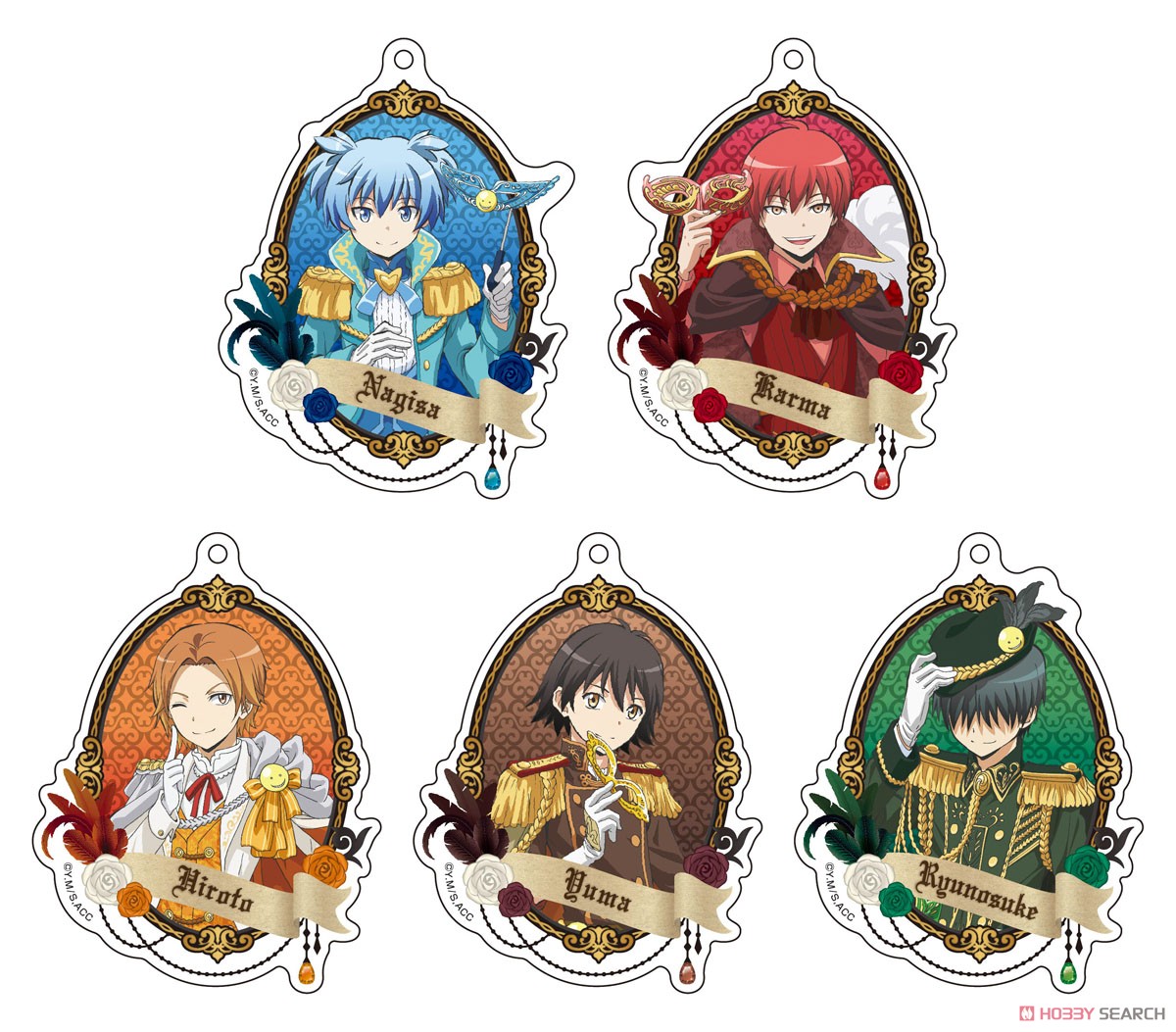 暗殺教室 描き下ろしアクリルキーホルダー 仮面舞踏会ver. (4)磯貝悠馬