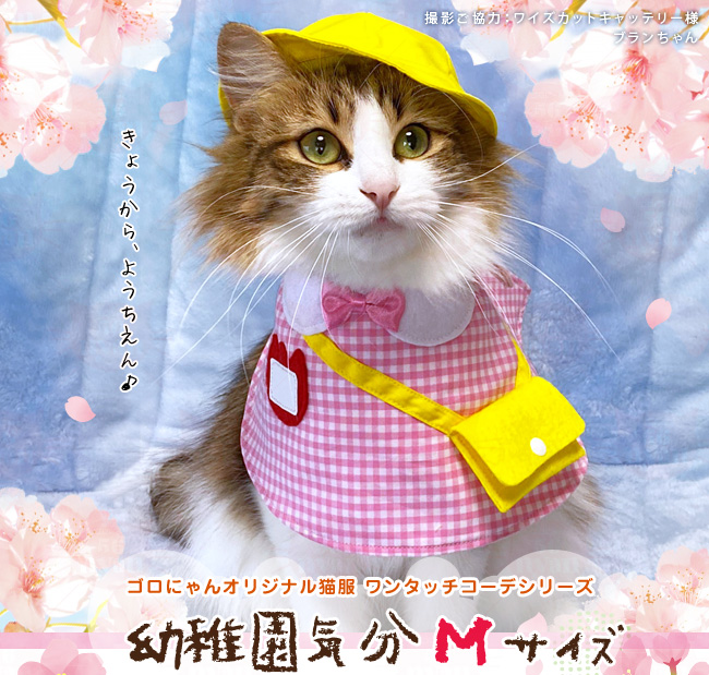 ゴロにゃんオリジナル 猫服 ワンタッチコーデシリーズ 幼稚園気分 M