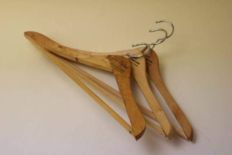 ヴィンテージ木製ハンガー 3本 リバース 大戦 ヴィンテージ木製