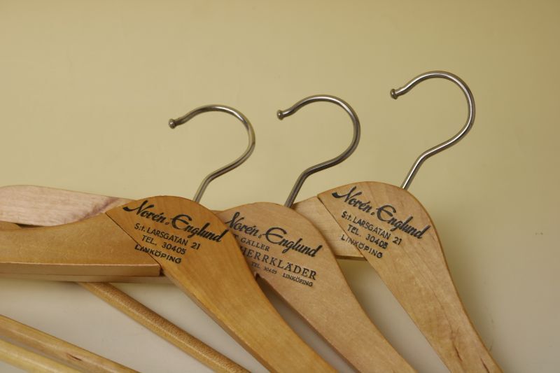 チークのハンガー 5本セット スウェーデン 北欧ヴィンテージ