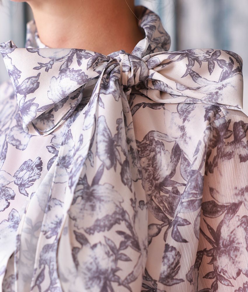 グレー花柄セットアップ/山崎みどり - カラードレス