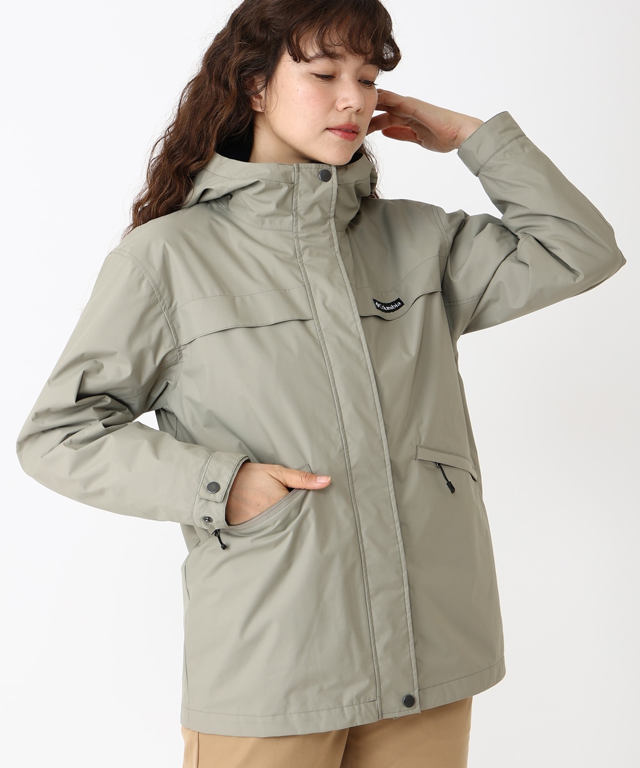 ウィメンズバーティカルグライドIIフードジャケット(S Tusk