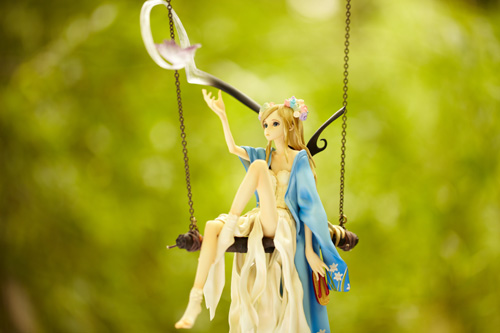 PVC製塗装済み完成品 ぶら下げフィギュア 鳥かごの少女 [鳥かごの少女