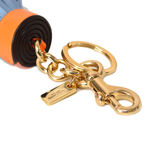 COACH】コーチ レザー タッセル バッグ チャーム キーホルダー コーン