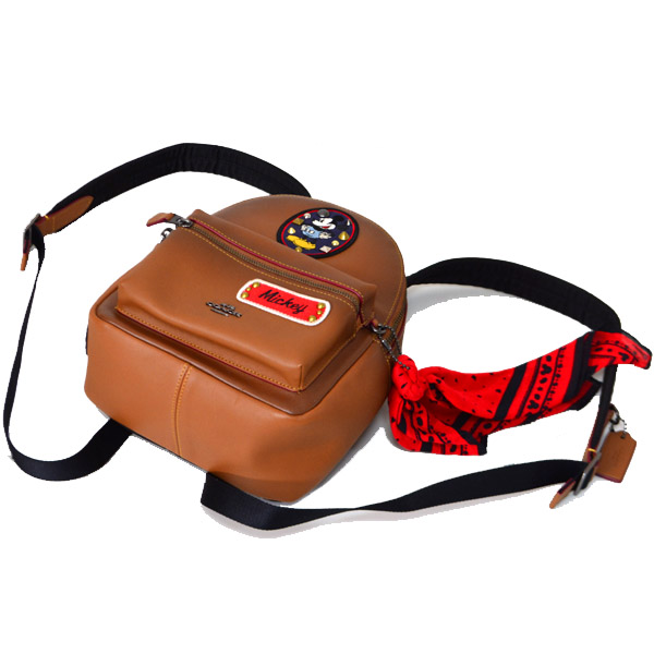 COACH】コーチ パトリシア スカーフ ディズニー ミッキー レザー