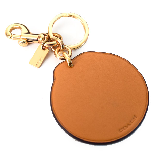 COACH】コーチ レザー カリフォルニア ヤシの木 ロゴ ラメ キーリング