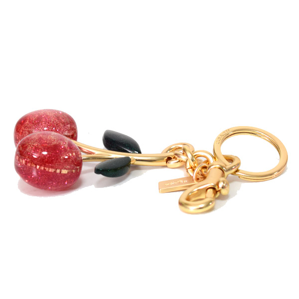 COACH】コーチ レジン メタル シグネチャー チェリー さくらんぼ ラメ