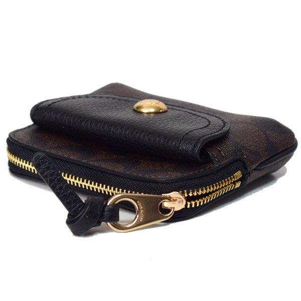 COACH】コーチ コーティングキャンバス ぺブルレザー シグネチャー