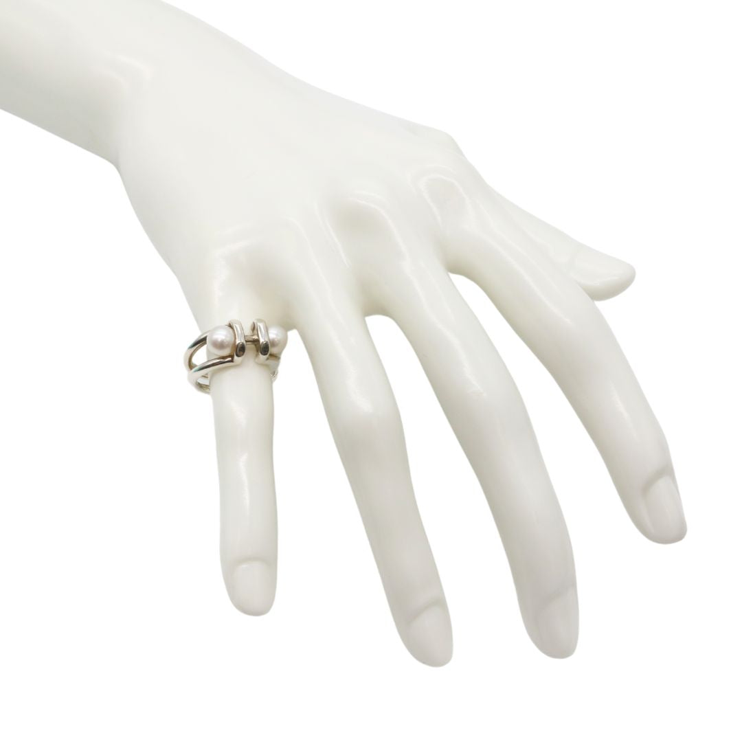 Tiffany & Co.【ティファニー】ハードウェア ダブルパール リング