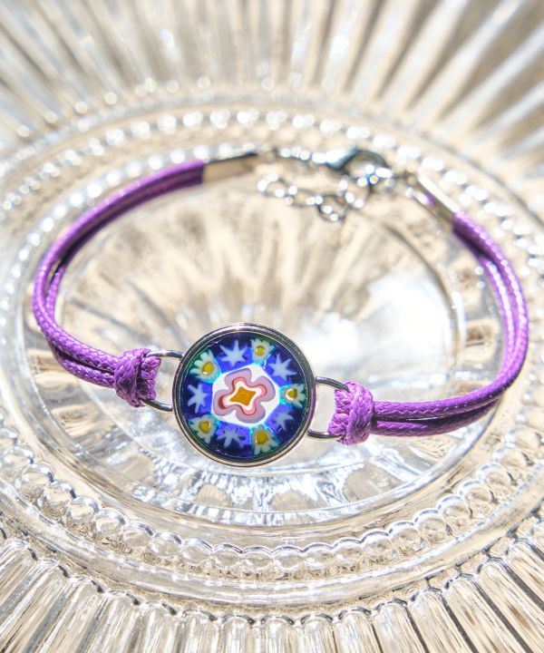 ベネチアンガラス】パオリーナブレス(PURPLE ASSORT): 『欧州航路』