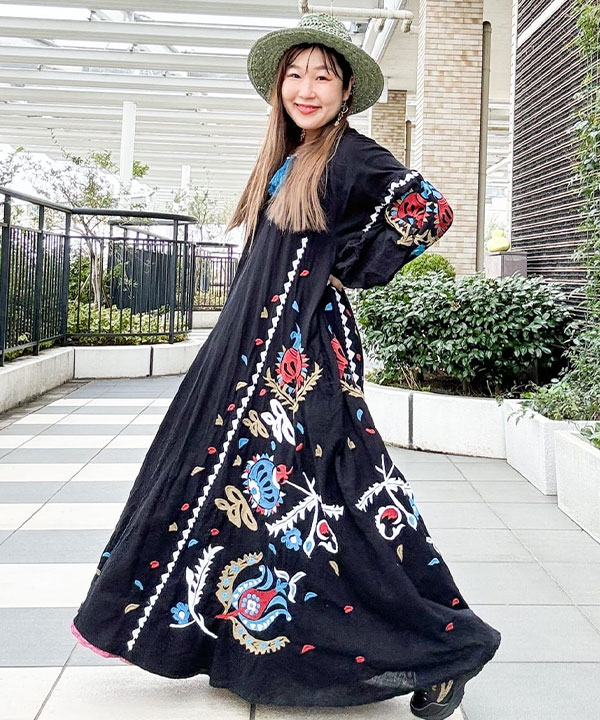 スザニーワンピース(BLACK): 『チャイハネ』公式通販