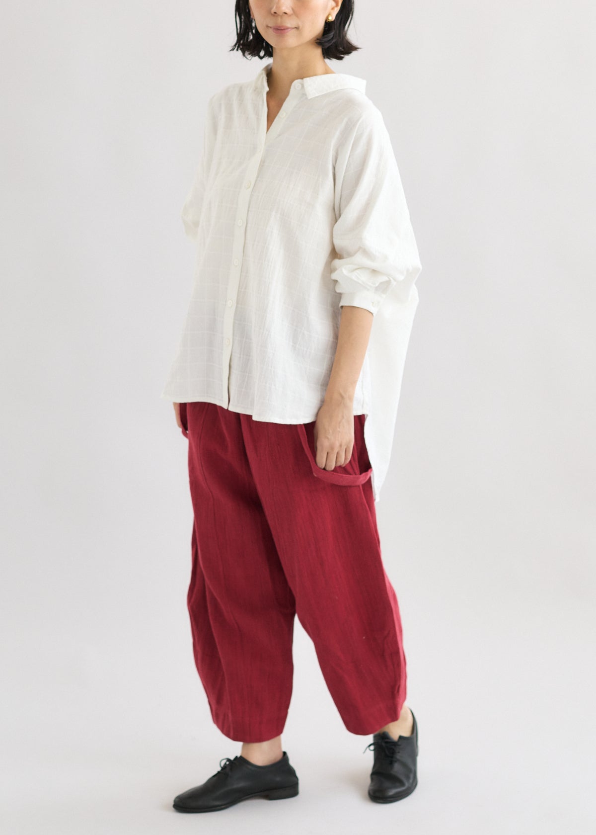 デニムカディサスペンダーワイドパンツ| CALICO キヤリコ：インド手