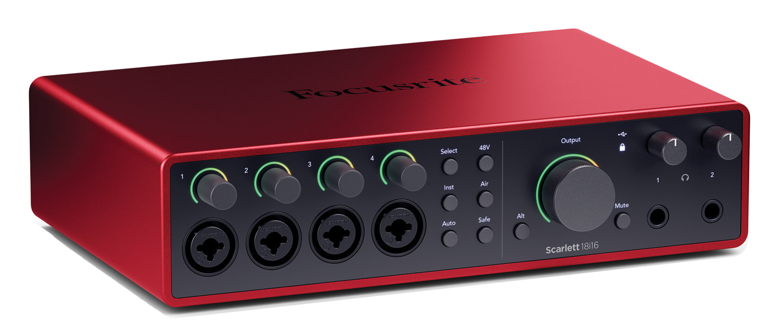 FOCUSRITE SCARLETT SOLO 4TH GEN AUDIO INTERFACE 2x2, USB-C, 1x mic