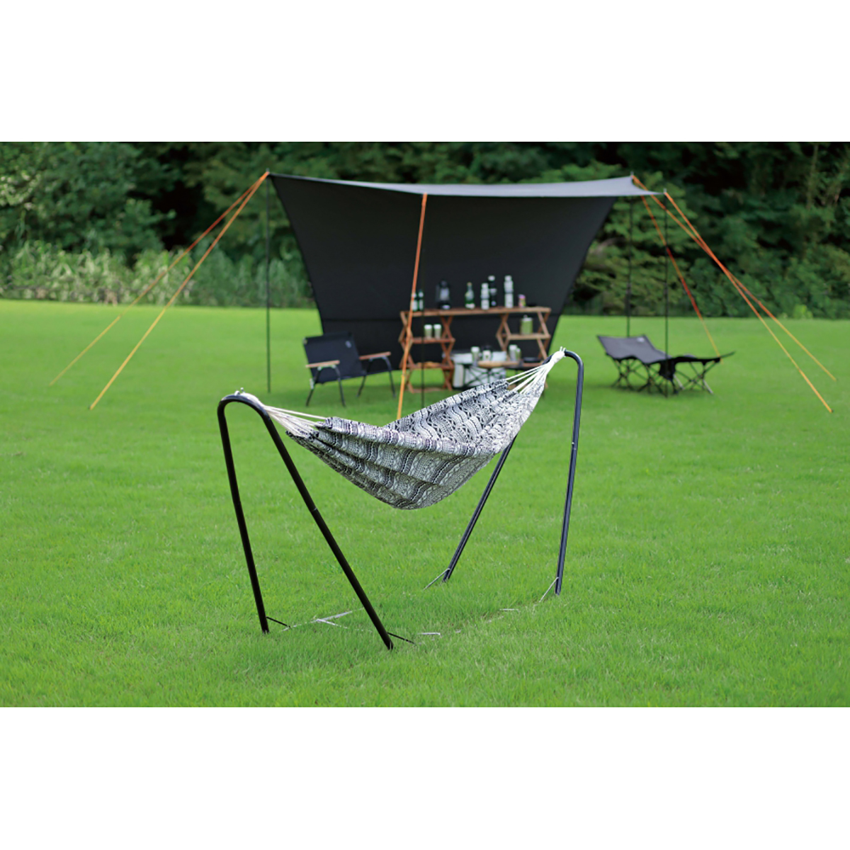 CSブラックラベル ハンモック(ジオメトリック) - アウトドア・キャンプ