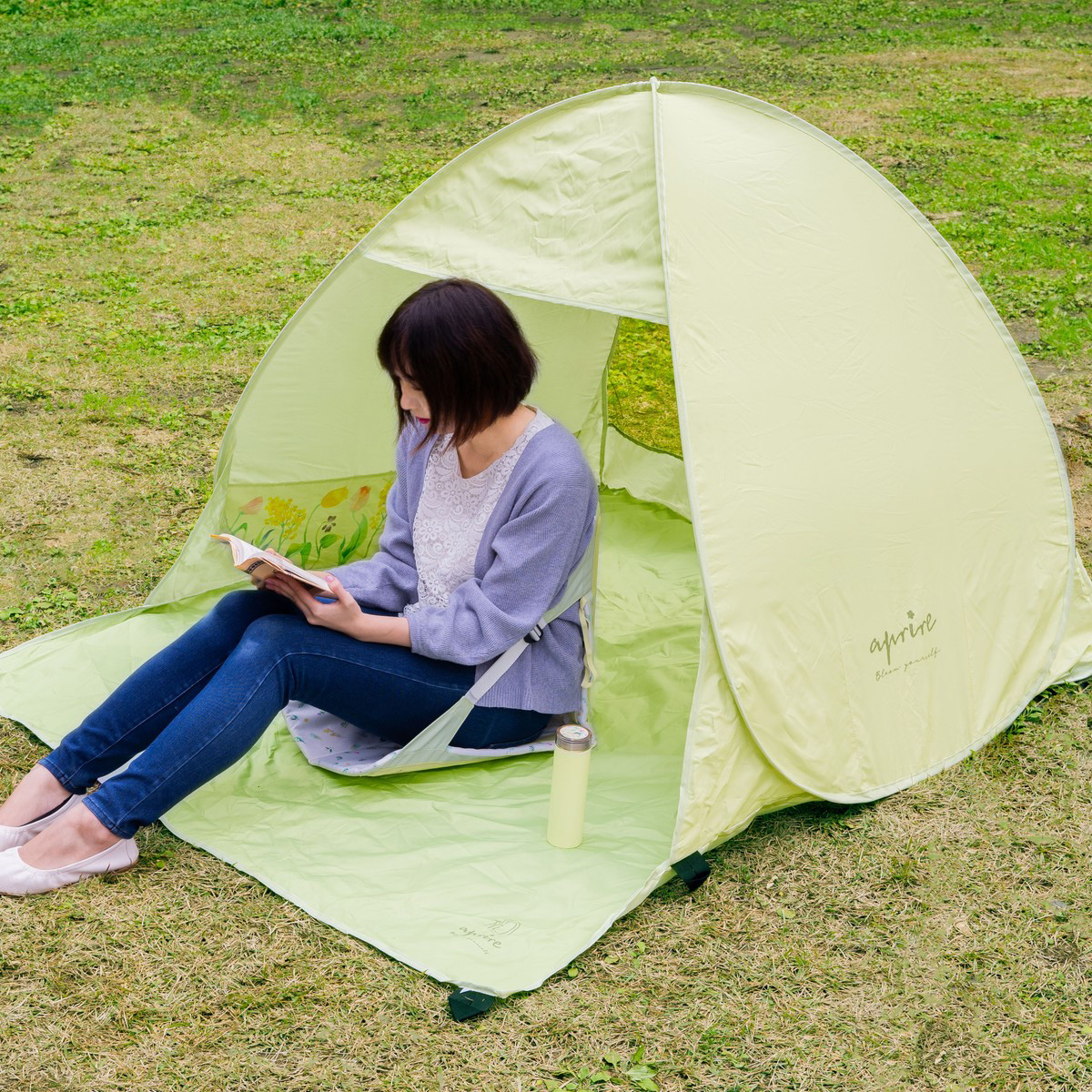 アプリール コンパクトFDチェアマット（グロウ/ライトグリーン