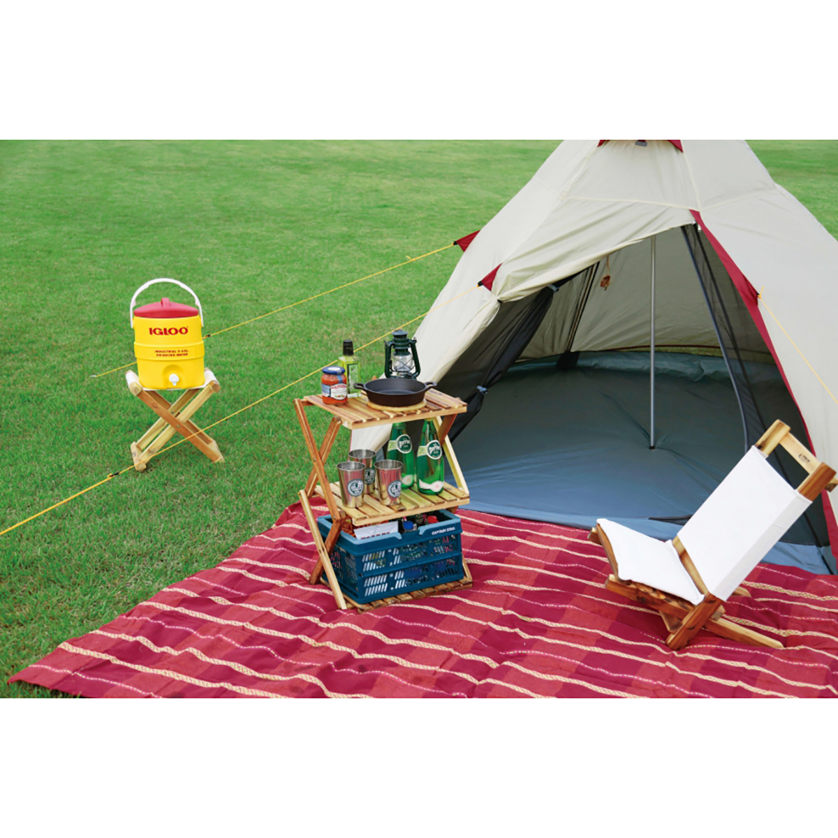 CSクラシックス 木製3段MOVEラック＜460＞ - アウトドア・キャンプ用品