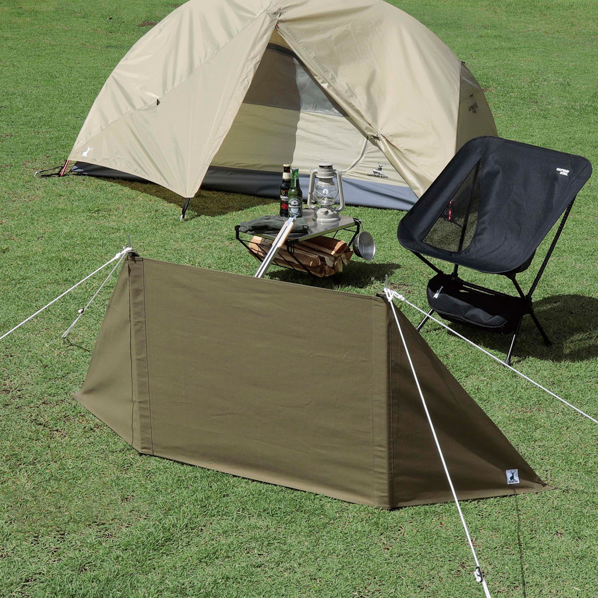 FIRE PROOF 焚火ウインドスクリーン〈170〉（オリーブ） - アウトドア