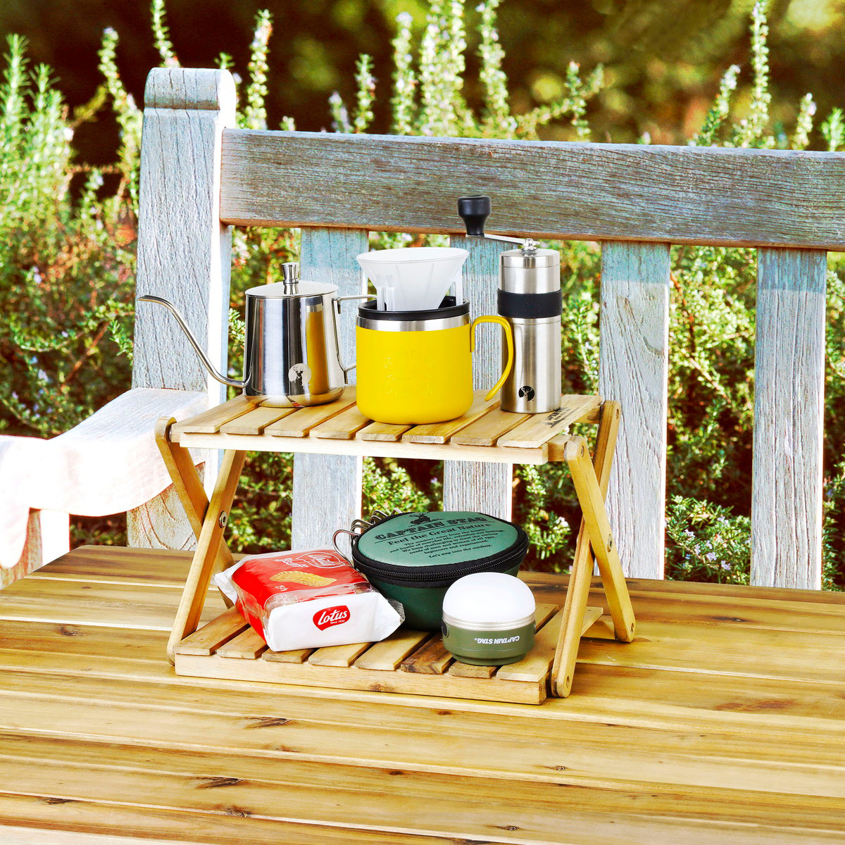 CSクラシックス 木製2段MOVEラック＜ミニ＞ - アウトドア・キャンプ