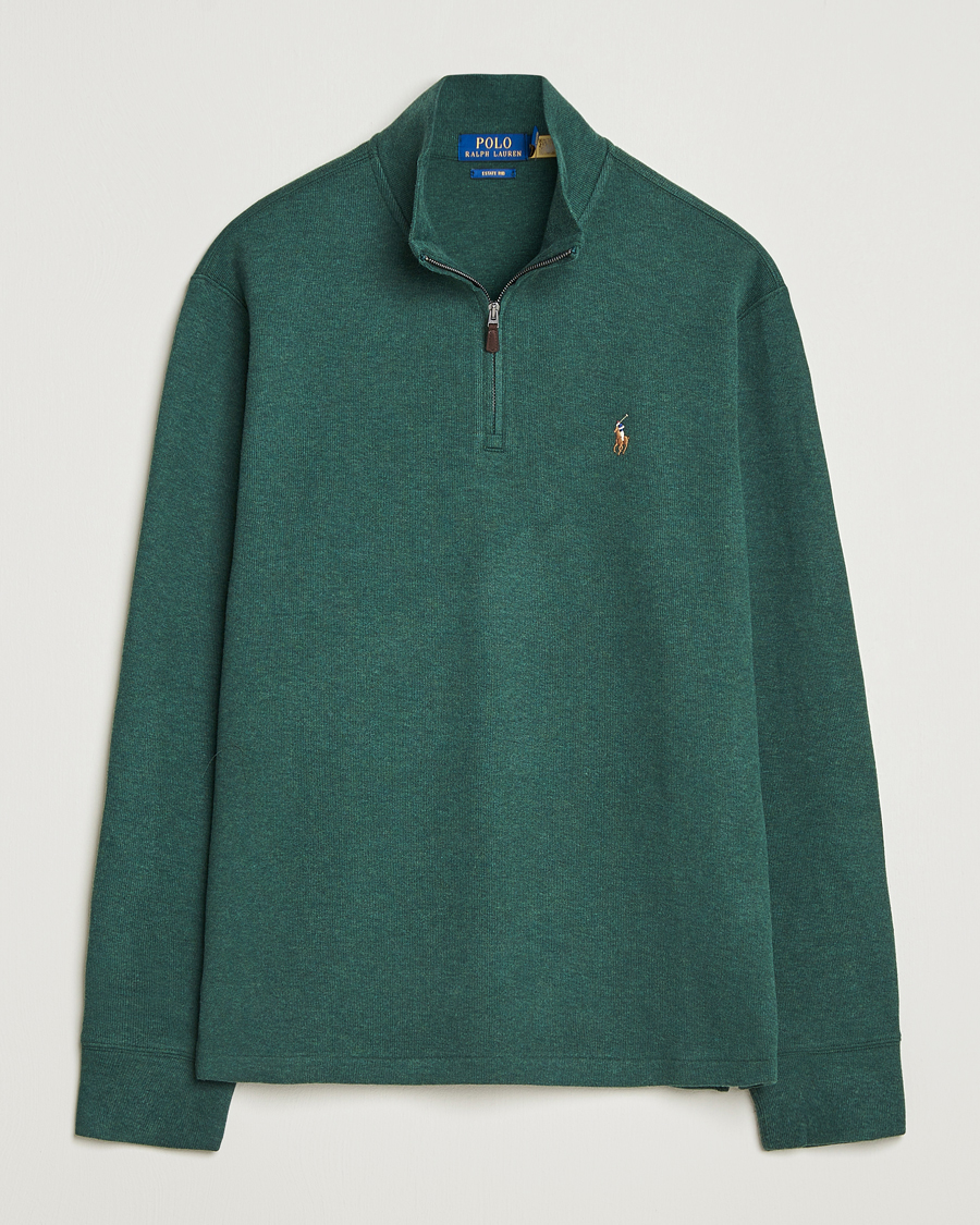 Polo Ralph Lauren Double Knit Jaquard Half Zip Sweater Pine