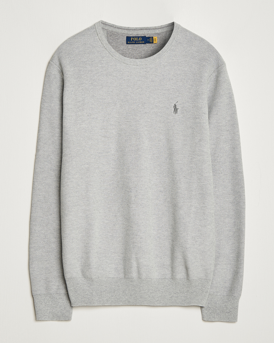 Polo Ralph Lauren Textured Crew Neck Sweater Andover Heather at