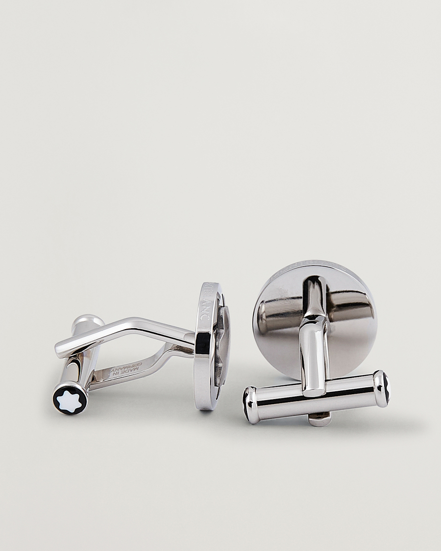 Montblanc Cufflinks Steel Snowcap Onyx at CareOfCarl.com