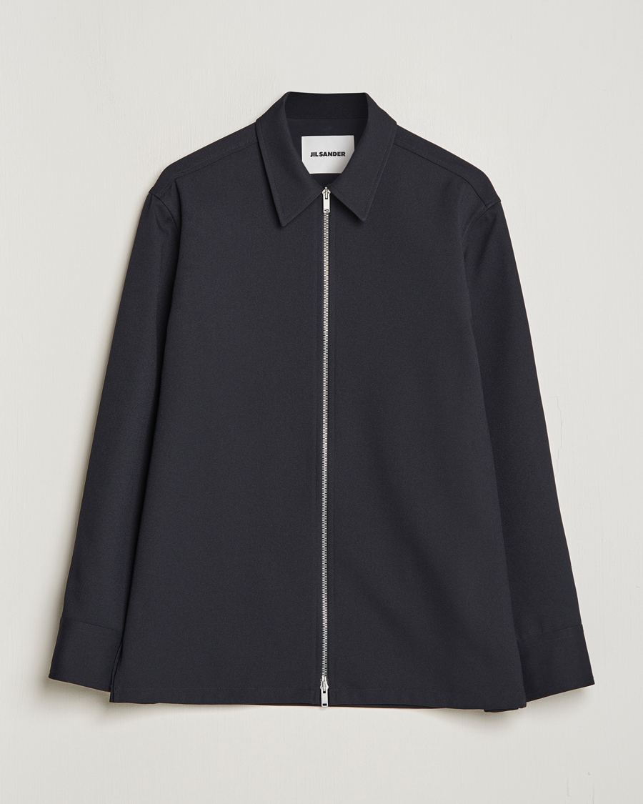 Jil Sander Full Zip Overshirt Midnight at CareOfCarl.com