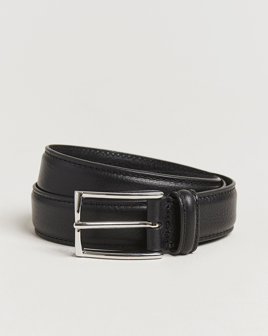Auralee Leather Square Buckle Belt Black at CareOfCarl.com