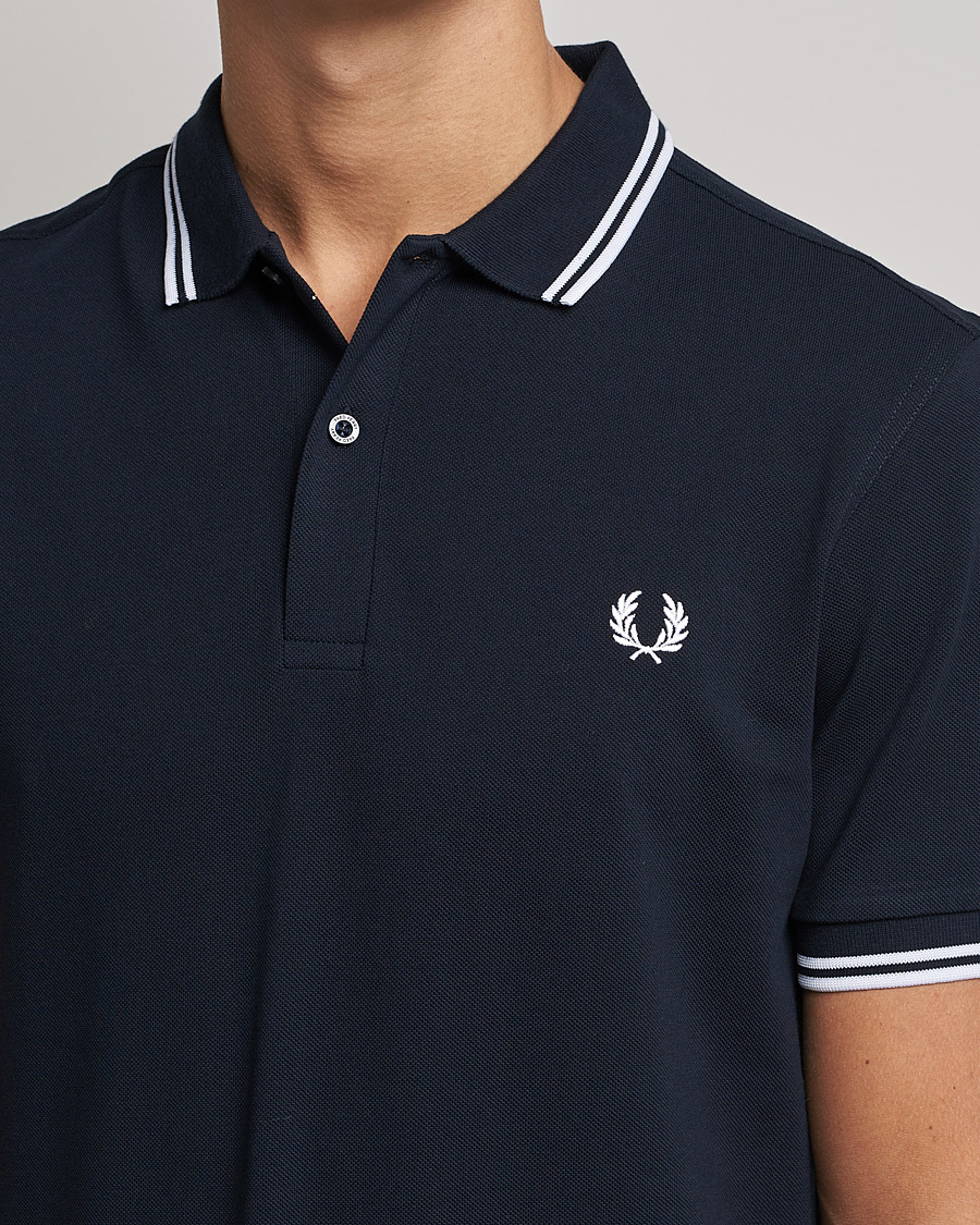 Fred Perry Twin Tipped Polo Shirt Navy/White bei Care of Carl