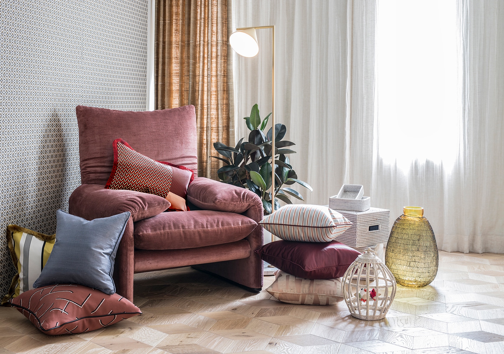 Cassina（カッシーナ）675-1P MARALUNGAマラルンガソファ 1人掛