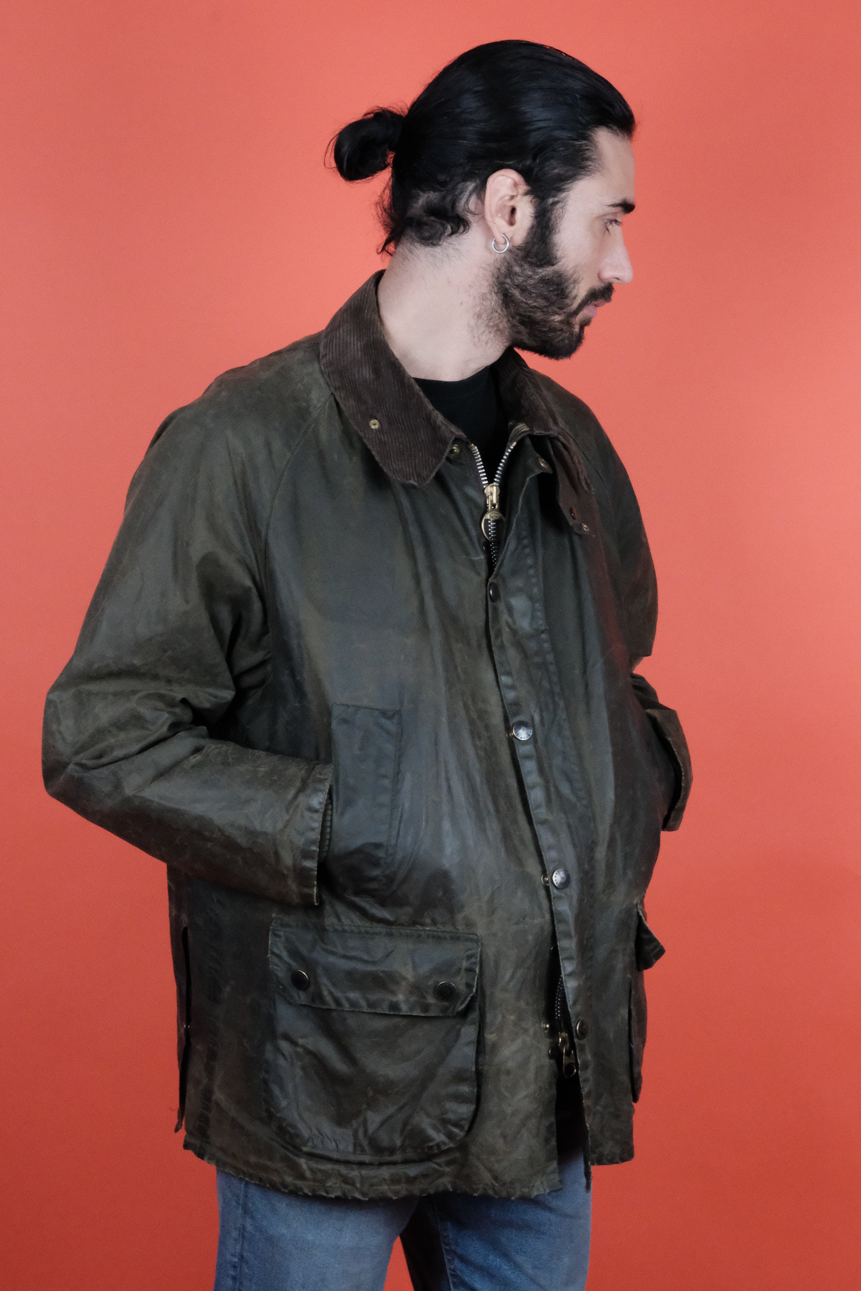 Barbour Bedale Wax Jacket Made in England 90's ~ Vintage Store