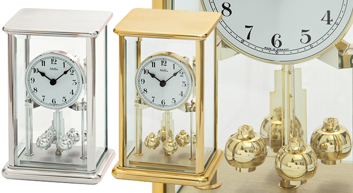 アニバーサリークロック。スワロフスキークリスタルの回転振り子