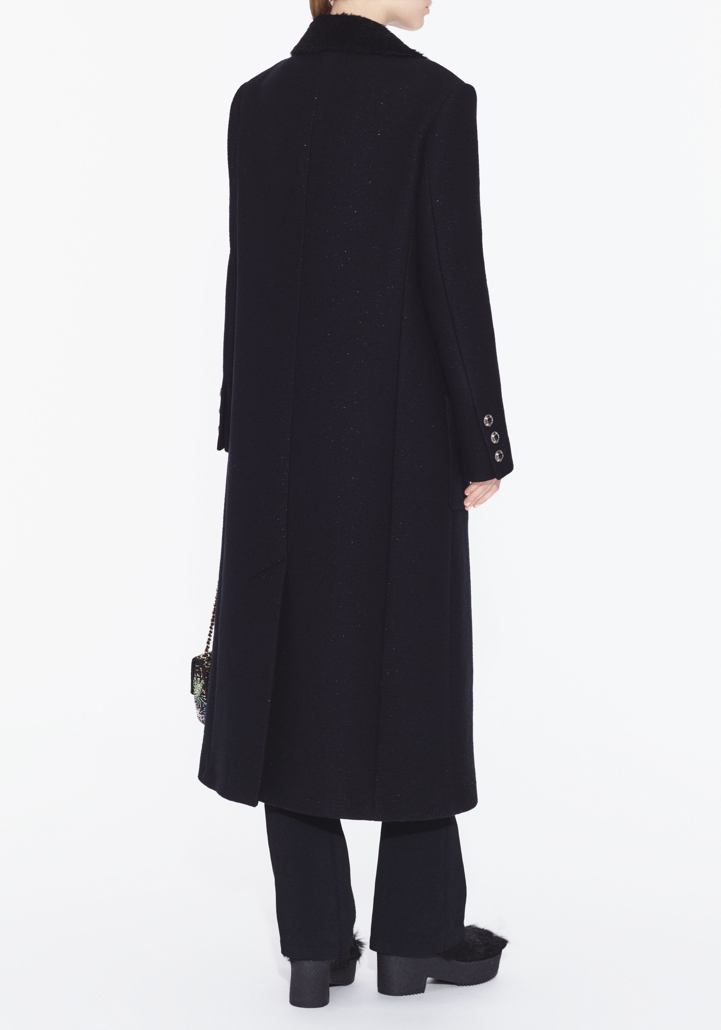 コート - カシミヤ & ウール、ブラック — ファッション | CHANEL シャネル