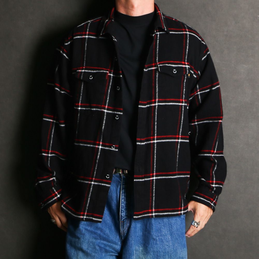 RATS - COTTON FLANNEL CHECK SHIRT- RED / チェックシャツ / 25'RS