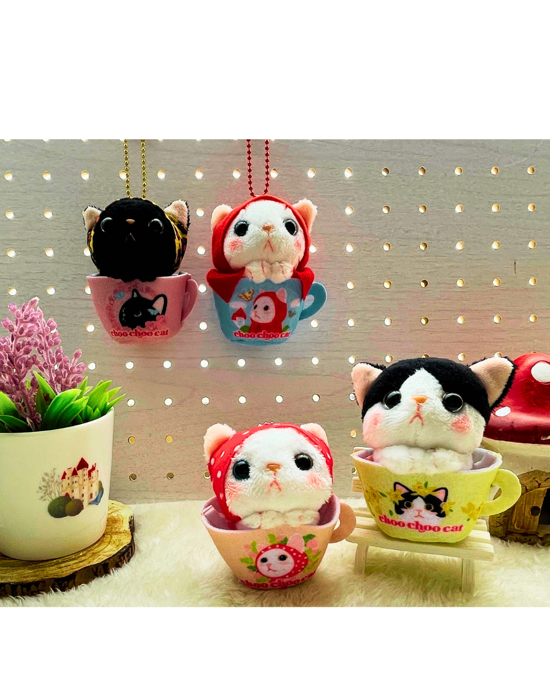 猫のカップマスコット 赤ずきん｜猫グッズ・猫雑貨のchoo choo本舗