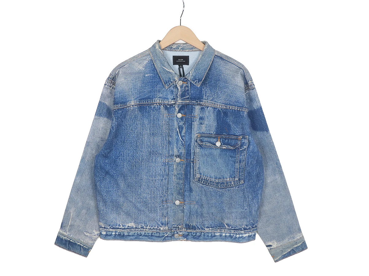 SLICK スリック】Trompe I'oeil Denim 1st Type Tracker Jacket