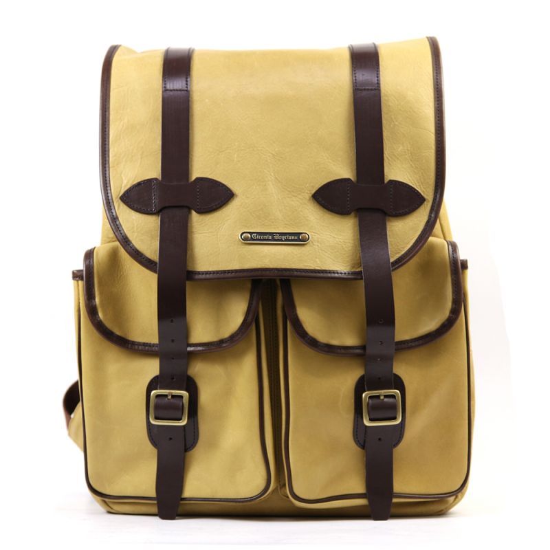 リュック メンズ レザー本革 おしゃれ人気おすすめ イエロー