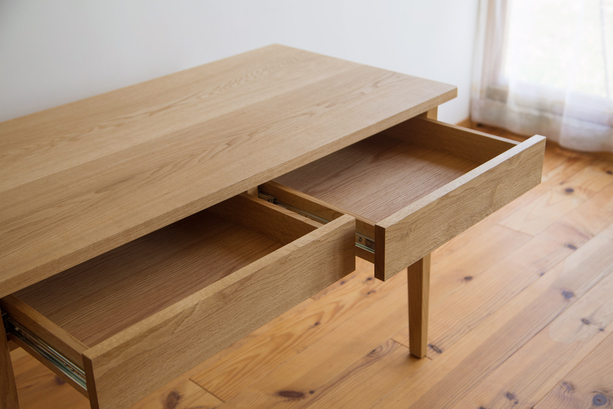 オーダー家具・D-133 ナラ材のオーダーデスク デスク5132アレンジ 家具