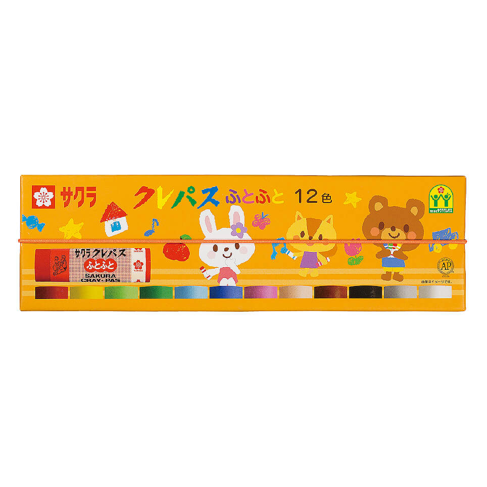 クレパスふとふと幼児用12色｜クレパス｜クレパス（パス）｜絵画用品